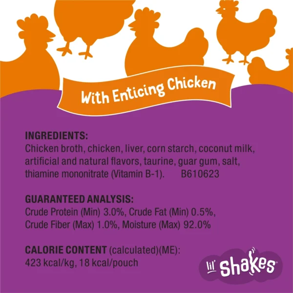 Purina Friskies Pureed Cat Food Toppers, Lil’ Shakes With Enticing Chicken Lickable Cat Treats - Image 4