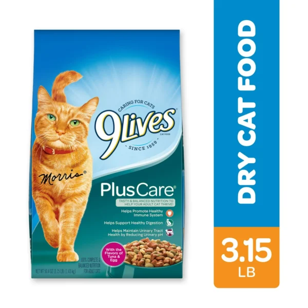 9Lives Plus Care Dry Cat Food, 3.15 lb. Bag - Image 9