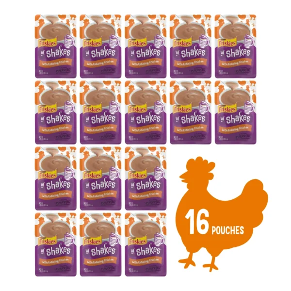 Purina Friskies Pureed Cat Food Toppers, Lil’ Shakes With Enticing Chicken Lickable Cat Treats - Image 8