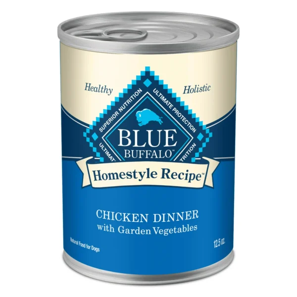 Blue Buffalo Homestyle Recipe Adult Wet Dog Food, Chicken Dinner, 12.5-oz. Can