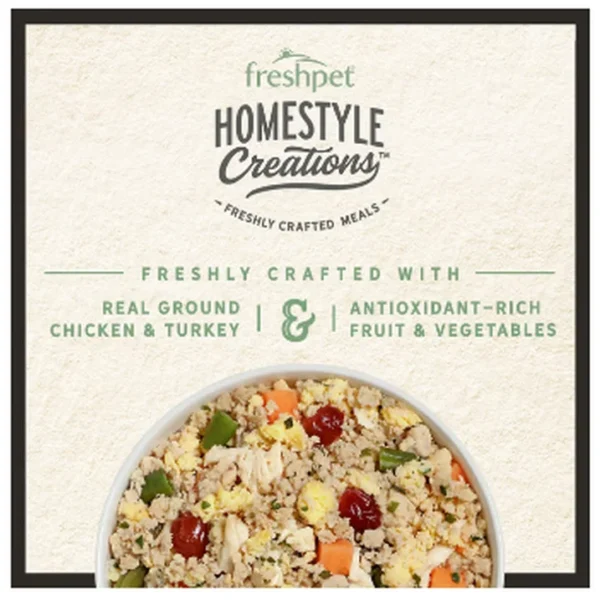 Freshpet Homestyle Creations Chicken and Turkey Recipe Fresh Dog Food Home Cooked Style 1lb Bag - Image 4