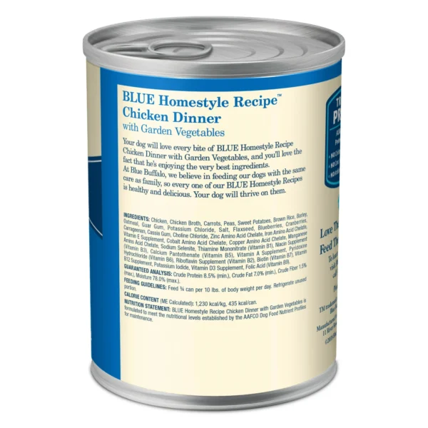 Blue Buffalo Homestyle Recipe Adult Wet Dog Food, Chicken Dinner, 12.5-oz. Can - Image 11