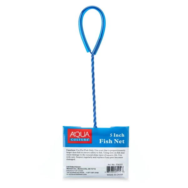 Aqua Culture Plastic & Nylon 5" Blue Fish Net - Image 3