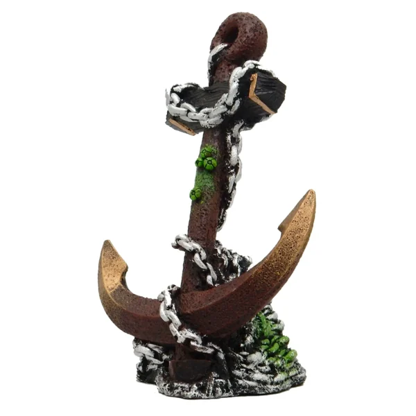 Aqua Culture Chain Anchor Aquarium Ornament - Bronze, Gold, Silver - Image 2