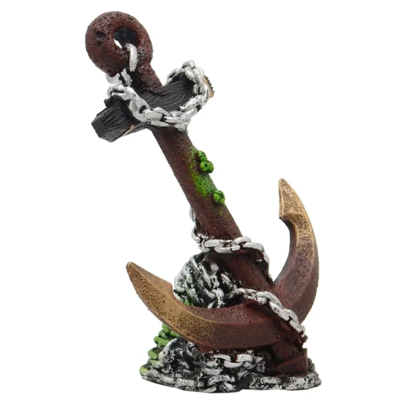Aqua Culture Chain Anchor Aquarium Ornament - Bronze, Gold, Silver - Image 5