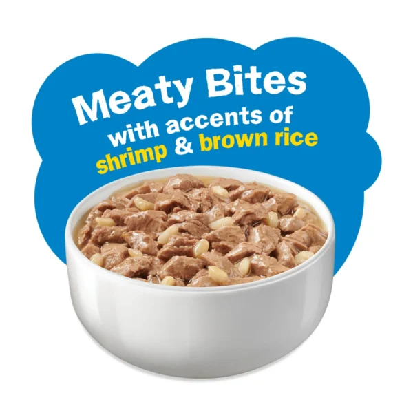 Purina Friskies Ocean Favorites Meaty Bits, Salmon, Shrimp & Brown Rice, Wet Cat Food, 5.5 oz Can - Image 5