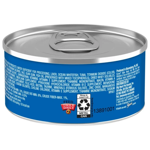 9Lives Wet Kitten Food, Meaty Pate with Real Ocean Whitefish & Tuna, 5.5 Ounce Can (Pack of 4) - Image 5