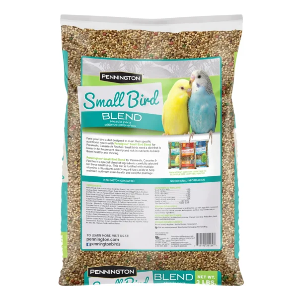 (2 pack) Pennington Small Breed Everyday Blend Dry Bird Food, for Parakeets, Canaries and Finches; 3 lb. Bag