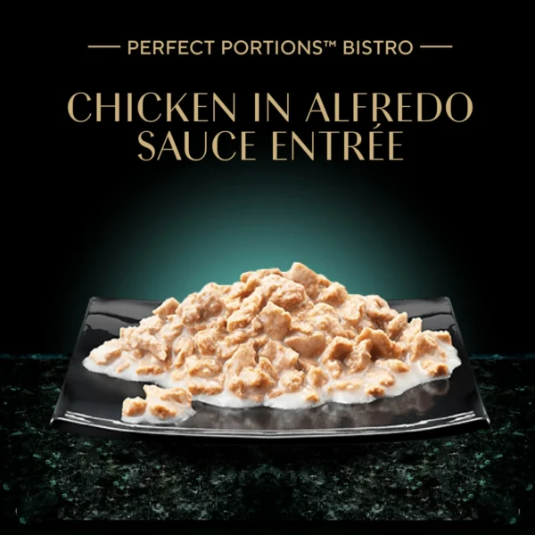 (6 pack) Sheba Perfect Portions Bistro Adult Wet Cat Food, Chicken in Alfredo Sauce Entree, 2.6 oz Twin-Pack Tray - Image 2