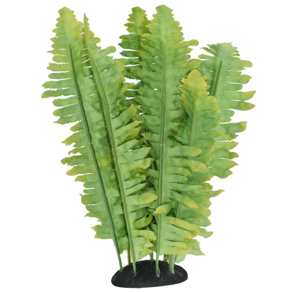 Komodo Reptile Green Artificial Silk Fern Plant for Tank, Aquarium Decor - Image 4