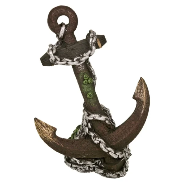 Aqua Culture Chain Anchor Aquarium Ornament - Bronze, Gold, Silver