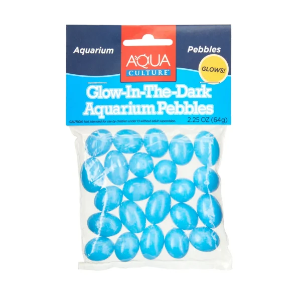 Aqua Culture Glow-in-the-Dark Resin Aquarium Pebbles, 2.25 oz (Color May Vary)
