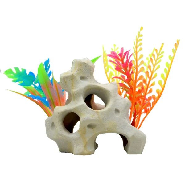 Aqua Culture Holey Rock Aquarium Ornament, Multicolor