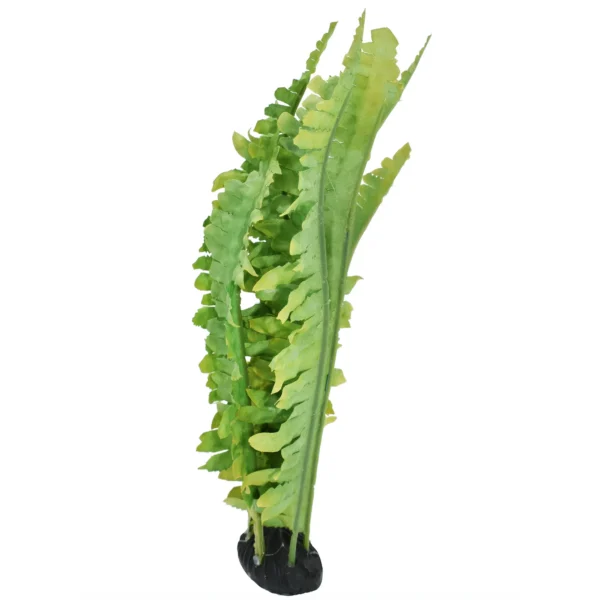 Komodo Reptile Green Artificial Silk Fern Plant for Tank, Aquarium Decor