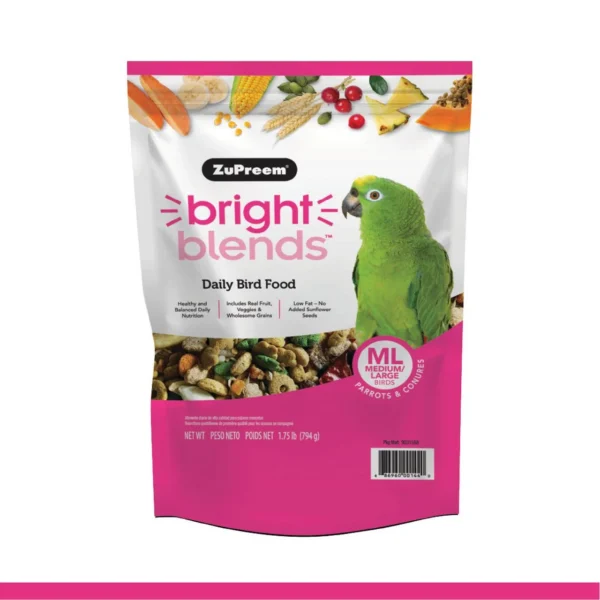 ZuPreem Bright Blends Daily Food for Medium to Large Birds