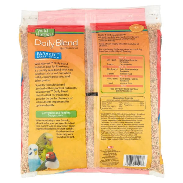 Wild Harvest Parakeet, Canary & Finch Daily Nutrition Blend, 5 lb - Image 6