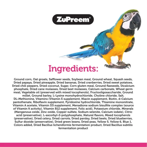 ZuPreem Bright Blends Daily Food for Medium to Large Birds - Image 3