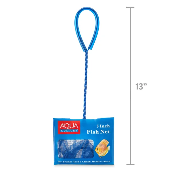 Aqua Culture Plastic & Nylon 5" Blue Fish Net - Image 2